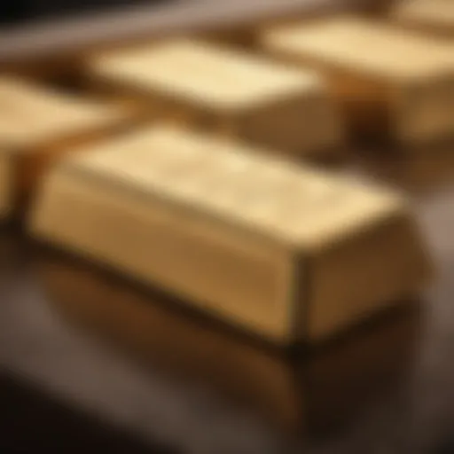 An intricate gold bullion bar showcasing its detailed craftsmanship