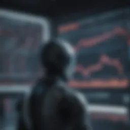 Visual representation of AI algorithms analyzing stock market data