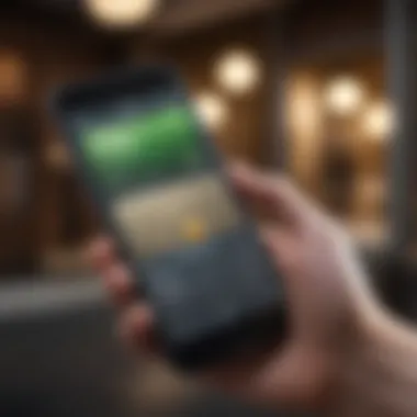 Mobile Banking Experience Image of a smartphone displaying a banking app
