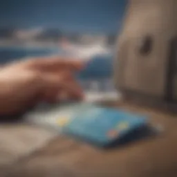 Conceptual illustration of flexible payment options for air travel