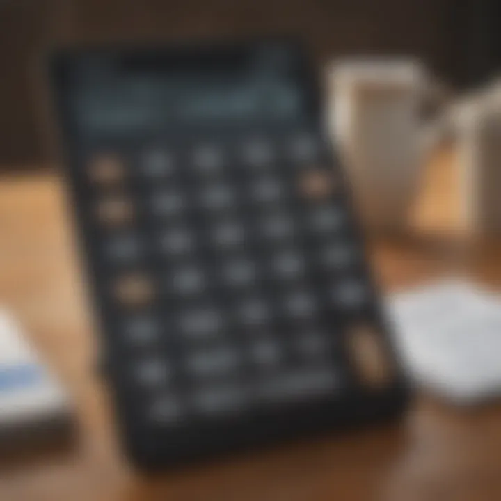 A visual representation of a home loan calculator interface