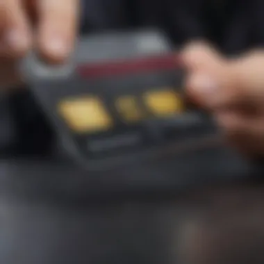 A close-up of a credit card being used wisely in a transaction