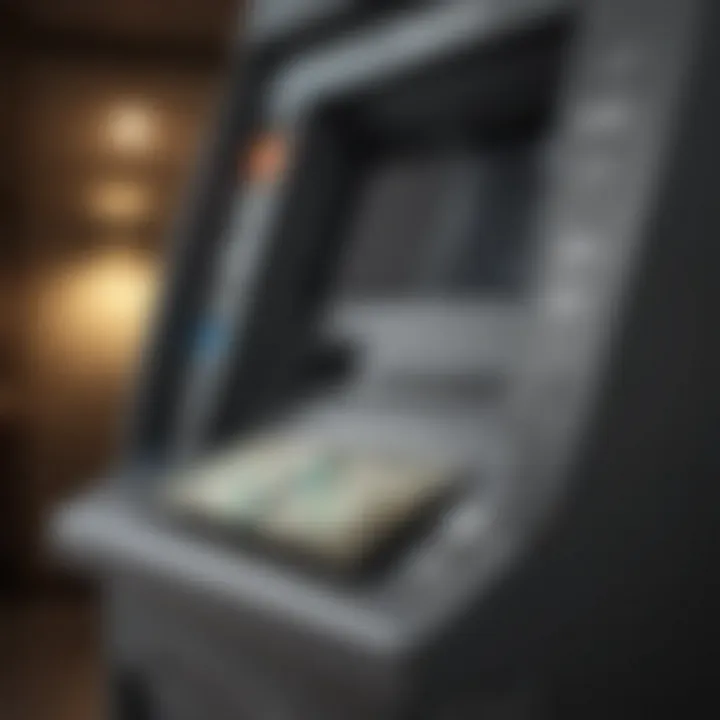 ATM displaying cash deposit option