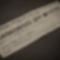 Close-up view of a check highlighting security features